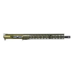 M4E1 Threaded 16" .223 Wylde Hanson Pencil Mid-Length No Forward Assist Complete Upper w/ 15" M-LOK R-ONE Handguard - OD Green Anodized