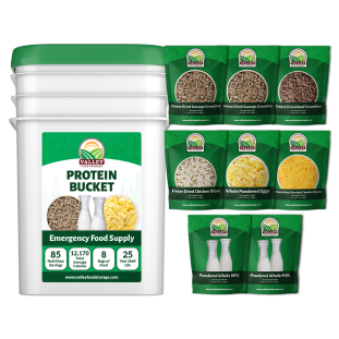 Premium Protein Bucket With Freeze-Dried Meat - Valley Food Storage